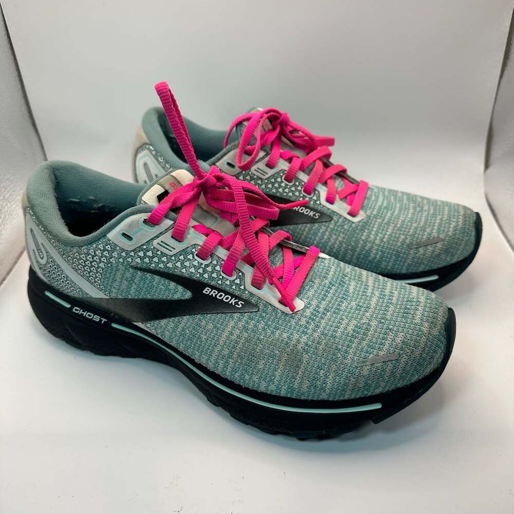 Brooks Ghost 14 Size 8.5 Blue Pink Running Shoes